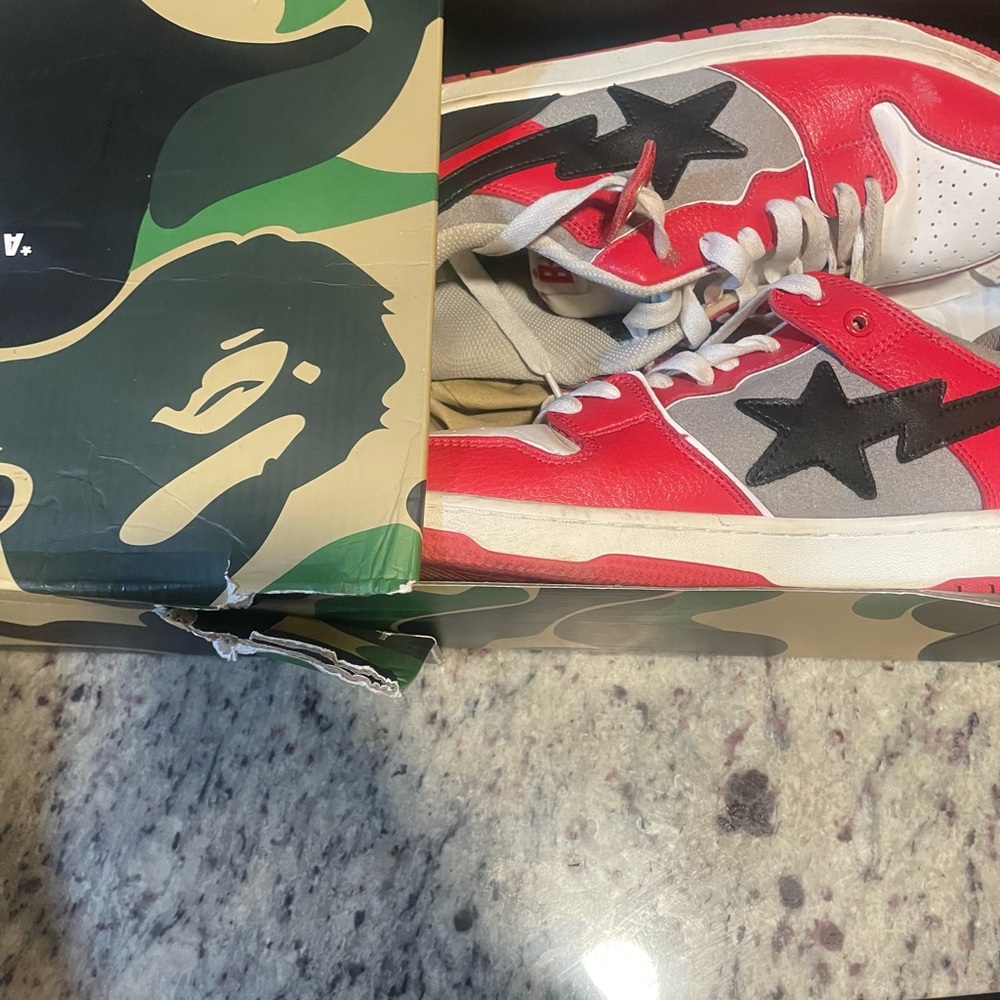 Bapesta Red and Black